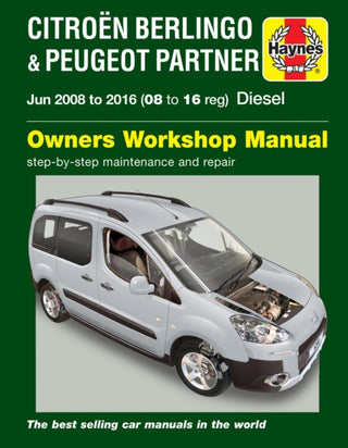 Cover image for 9781785213410 - Citroen Berlingo & Peugeot Partner Diesel (June 08 - 16) 08 to 16 Haynes Repair Manual
