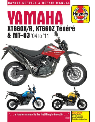 Cover image for 9781785213700 - Yamaha XT660 & MT-03 (04 - 11) Haynes Repair Manual