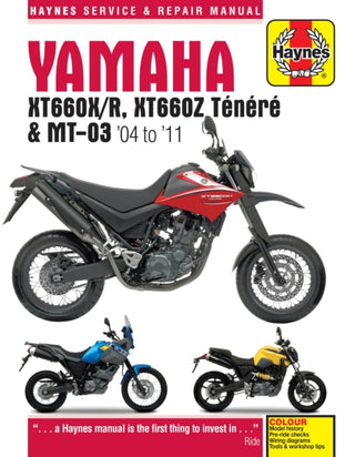 Cover image for 9781785213700 - Yamaha XT660 & MT-03 (04 - 11) Haynes Repair Manual
