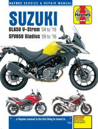 Cover image for 9781785214363 - Suzuki DL650 V-Strom & SFV650 Gladius (04 - 19)