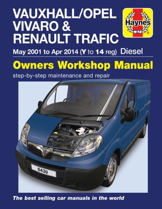 Supplemental image for 9781785214394 - Vauxhall/Opel Vivaro & Renault Trafic Diesel May 01 to Apr 14 (Y to 14 reg) Haynes Repair Manual