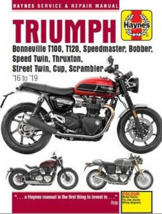 Supplemental image for 9781785214493 - Triumph Bonneville T100, T120, Speedmaster, Bobber, Speed Twin, Thruxton, Street Twin, Cup, Scrambler (16 to 19)