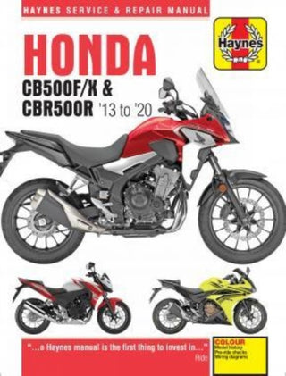 Supplemental image for 9781785214653 - Honda CB500F/X & CBR500R update (13 -20)