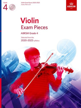 Cover image for 9781786012555 - Violin Exam Pieces 2020-2023, ABRSM Grade 4, Score, Part & CD