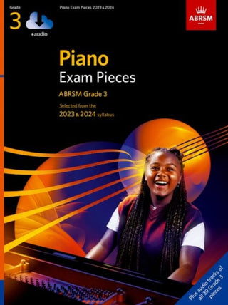 Cover image for 9781786014658 - Piano Exam Pieces 2023 & 2024, ABRSM Grade 3, with audio