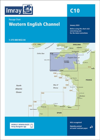Supplemental image for 9781786794611 - C10 Western English Channel Passage Chart
