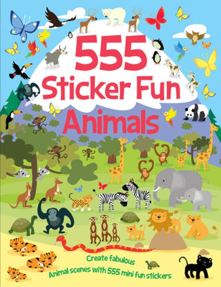 Cover image for 9781787008502 - 555 Sticker Fun - Animals Activity Book