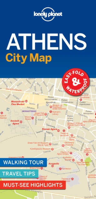 Cover image for 9781787014503 - Lonely Planet Athens City Map