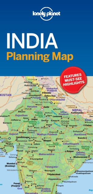 Cover image for 9781787014572 - Lonely Planet India Planning Map