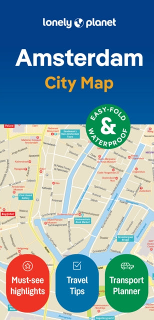 Cover image for 9781787015203 - Lonely Planet Amsterdam City Map