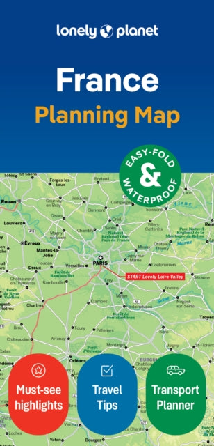 Cover image for 9781787015708 - Lonely Planet France Planning Map