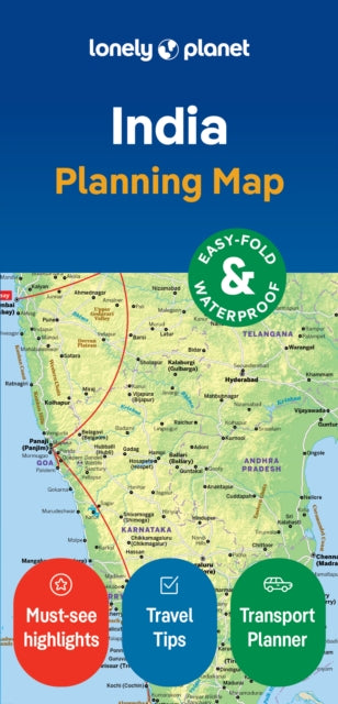 Supplemental image for 9781787015791 - Lonely Planet India Planning Map