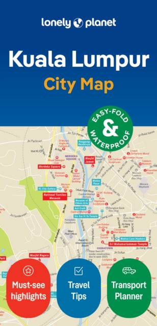 Cover image for 9781787015906 - Lonely Planet Kuala Lumpur City Map