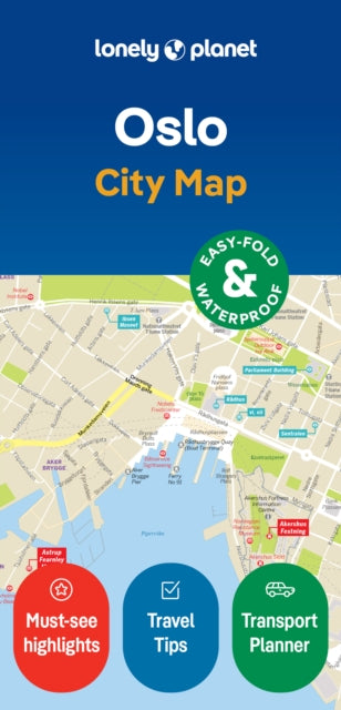 Cover image for 9781787016095 - Lonely Planet Oslo City Map