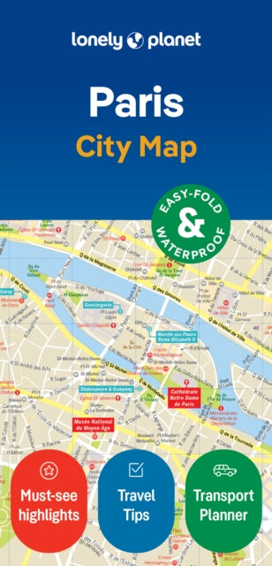 Cover image for 9781787016118 - Lonely Planet Paris City Map