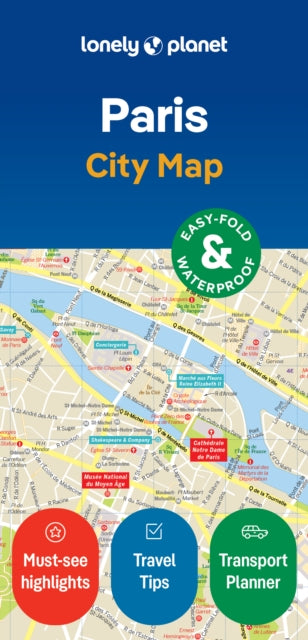 Supplemental image for 9781787016118 - Lonely Planet Paris City Map