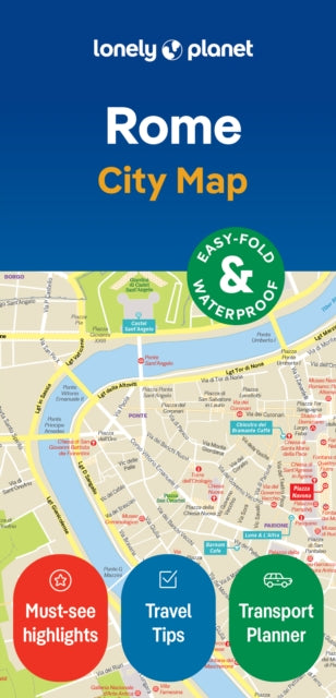 Cover image for 9781787016361 - Lonely Planet Rome City Map