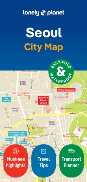 Cover image for 9781787016453 - Lonely Planet Seoul City Map