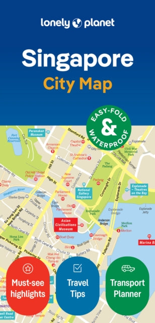 Supplemental image for 9781787016491 - Lonely Planet Singapore City Map