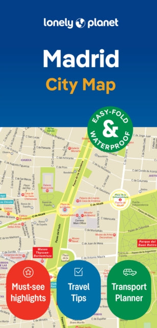 Cover image for 9781787017108 - Lonely Planet Madrid City Map