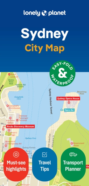 Cover image for 9781787017764 - Lonely Planet Sydney City Map