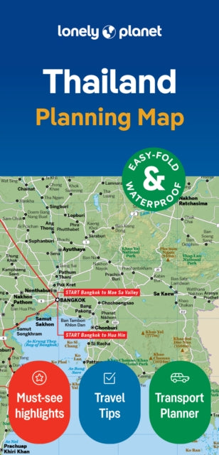 Supplemental image for 9781787017818 - Lonely Planet Thailand Planning Map