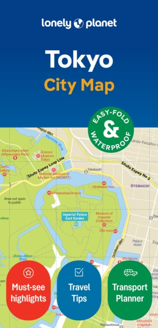 Cover image for 9781787017849 - Lonely Planet Tokyo City Map