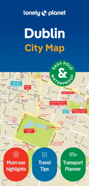 Cover image for 9781787018211 - Lonely Planet Dublin City Map