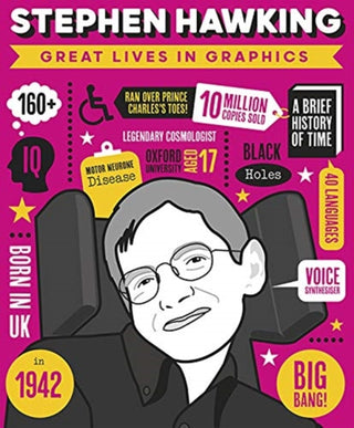 Cover image for 9781787080645 - Great Lives in Graphics: Stephen Hawking