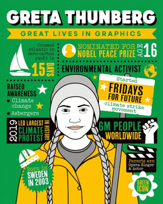 Cover image for 9781787081468 - Great Lives in Graphics: Greta Thunberg