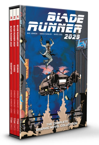 Cover image for 9781787738430 - Blade Runner 2029 1-3 Slipcase Set (Graphic Novel)