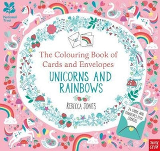 Cover image for 9781788000895 - National Trust: The Colouring Book of Cards and Envelopes – Unicorns and Rainbows