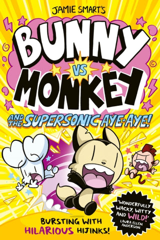 Cover image for 9781788452434 - Bunny vs Monkey and the Supersonic Aye-aye (a Phoenix Comic Book, from the multi-million-selling creative genius Jamie Smart)