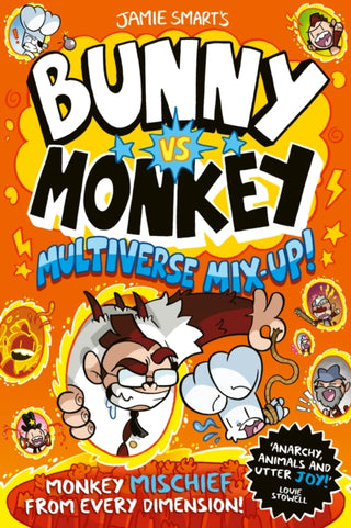 Cover image for 9781788452922 - Bunny vs Monkey: Multiverse Mix-up! (a Phoenix Comic Book, from the multi-million-selling creative genius Jamie Smart)