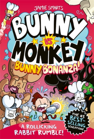 Cover image for 9781788453066 - Bunny vs Monkey: Bunny Bonanza (a Phoenix Comic Book, from the million-selling Jamie Smart, Illustrator of the Year)