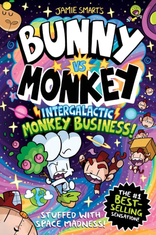 Cover image for 9781788453271 - Bunny vs Monkey: Intergalactic Monkey Business! (a Phoenix Comic Book, from the million-selling Jamie Smart, Illustrator of the Year)