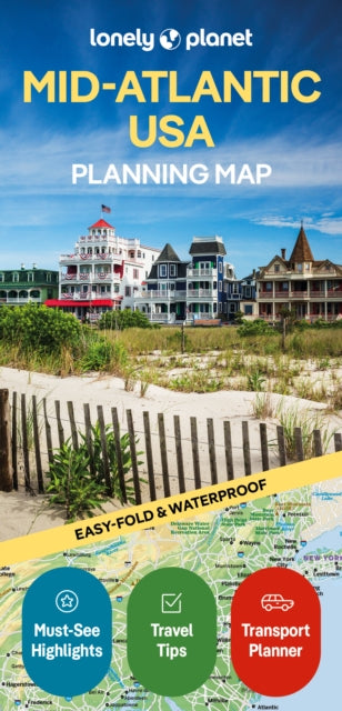 Cover image for 9781788685979 - Lonely Planet Mid-Atlantic USA Planning Map