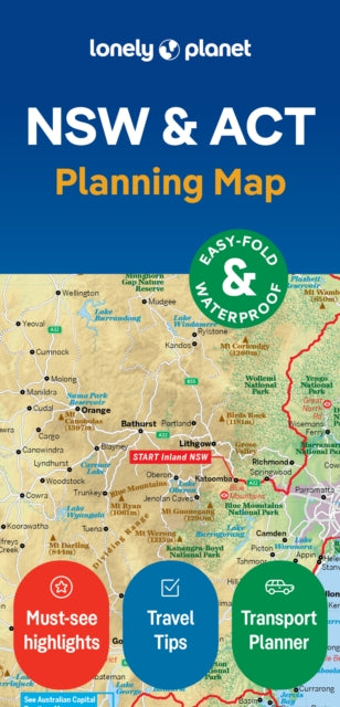 Supplemental image for 9781788688482 - Lonely Planet New South Wales & ACT Planning Map