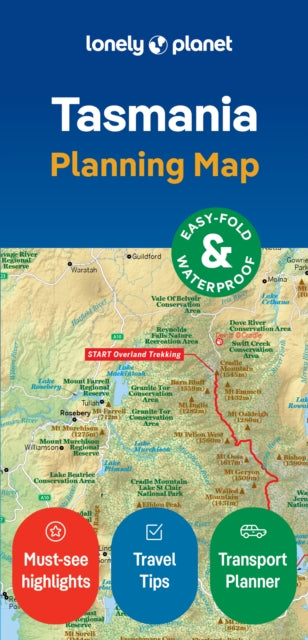 Supplemental image for 9781788688871 - Lonely Planet Tasmania Planning Map