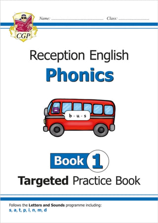 Cover image for 9781789080117 - Reception English Phonics Targeted Practice Book - Book 1