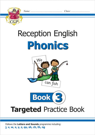 Cover image for 9781789080131 - Reception English Phonics Targeted Practice Book - Book 3