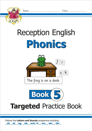 Cover image for 9781789080155 - Reception English Phonics Targeted Practice Book - Book 5