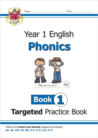 Cover image for 9781789080162 - KS1 English Year 1 Phonics Targeted Practice Book - Book 1