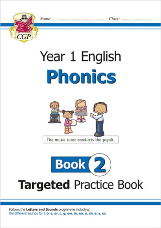 Cover image for 9781789080179 - KS1 English Year 1 Phonics Targeted Practice Book - Book 2