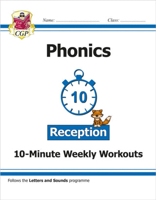 Cover image for 9781789080193 - Reception English Phonics 10-Minute Weekly Workouts