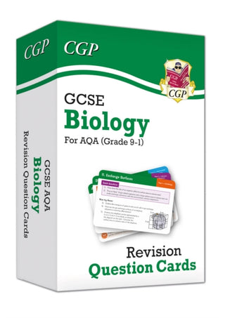 Cover image for 9781789080520 - GCSE Biology AQA Revision Question Cards - Q&A cards for quick practice