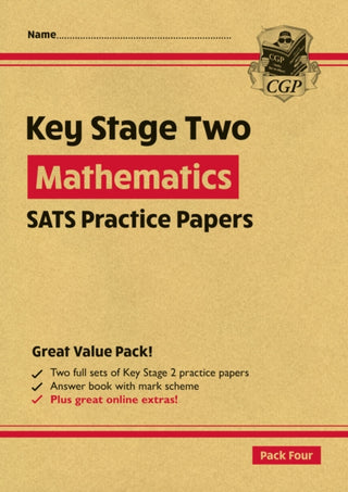 Cover image for 9781789081213 - KS2 Maths Year 6 SATS Practice Papers: Pack 4 - for the 2027 tests (with free Online Extras)