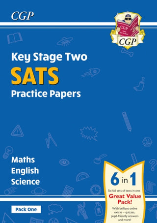 Cover image for 9781789081251 - KS2 Complete Year 6 SATS Practice Papers Pack 1: Science, Maths & English (for the 2027 tests)