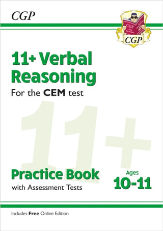 Cover image for 9781789081718 - 11+ CEM Verbal Reasoning Practice Book & Assessment Tests - Ages 10-11 (with Online Edition)