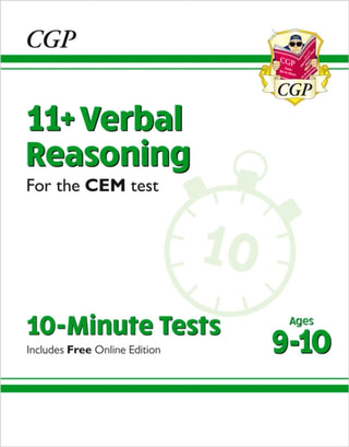 Cover image for 9781789081923 - 11+ CEM 10-Minute Tests: Verbal Reasoning - Ages 9-10 (with Online Edition)